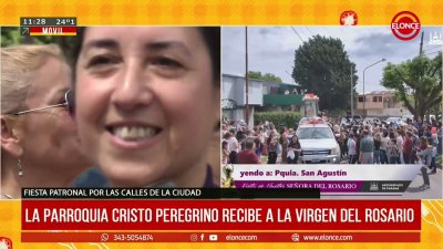 Emoci&oacute;n en San Agust&iacute;n por la llegada de la Virgen del Rosario